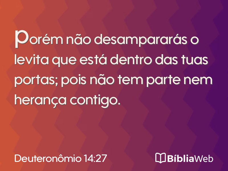 Deuteronômio 14:27 em imagem para compartilhar