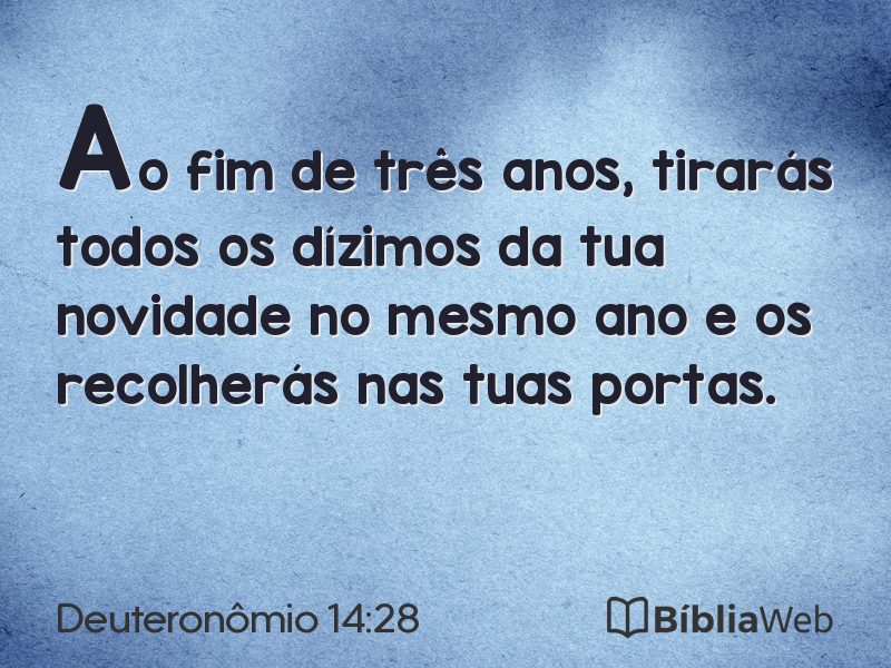 Deuteronômio 14:28 em imagem para compartilhar