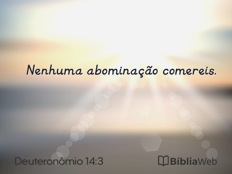 Deuteronômio 14:3 em imagem para compartilhar