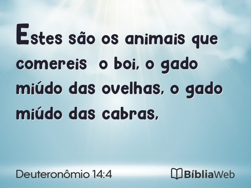 Deuteronômio 14:4 em imagem para compartilhar