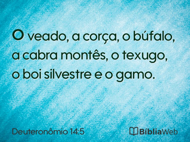 Deuteronômio 14:5 em imagem para compartilhar