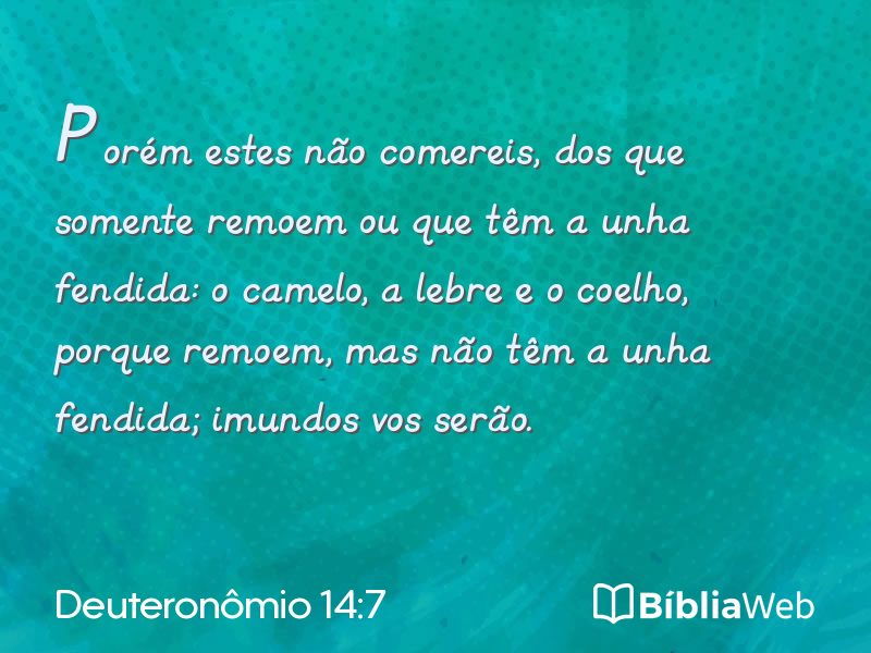 Deuteronômio 14:7 em imagem para compartilhar
