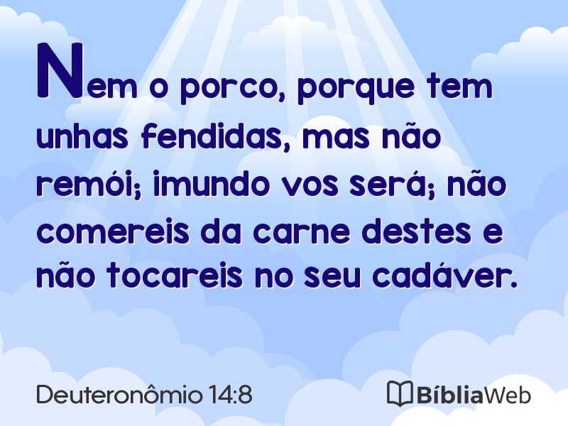 Deuteronômio 14:8 em imagem para compartilhar