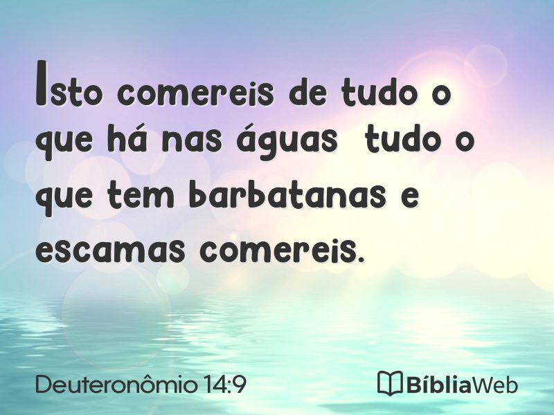 Deuteronômio 14:9 em imagem para compartilhar