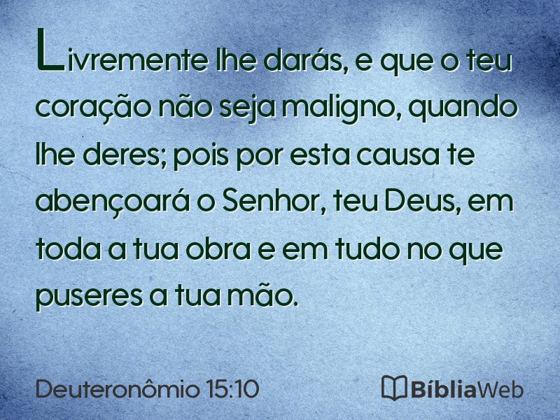 Deuteronômio 15:10 em imagem para compartilhar