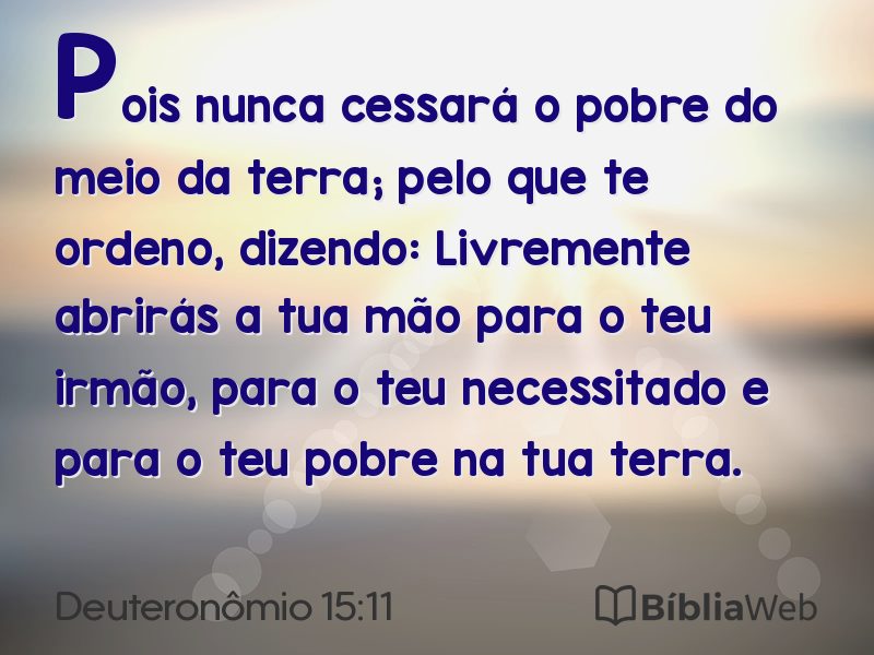 Deuteronômio 15:11 em imagem para compartilhar