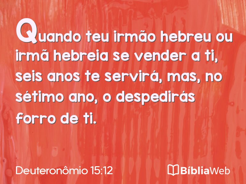 Deuteronômio 15:12 em imagem para compartilhar