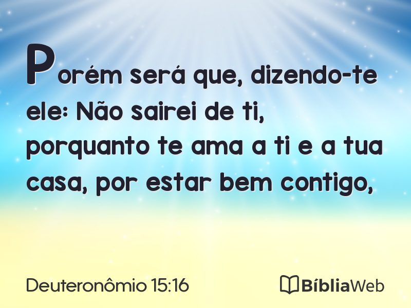 Deuteronômio 15:16 em imagem para compartilhar