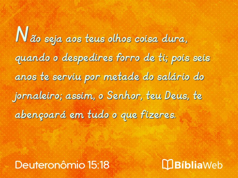 Deuteronômio 15:18 em imagem para compartilhar