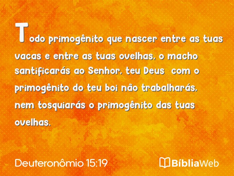 Deuteronômio 15:19 em imagem para compartilhar