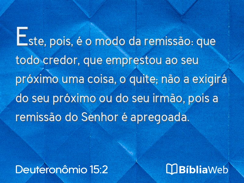 Deuteronômio 15:2 em imagem para compartilhar
