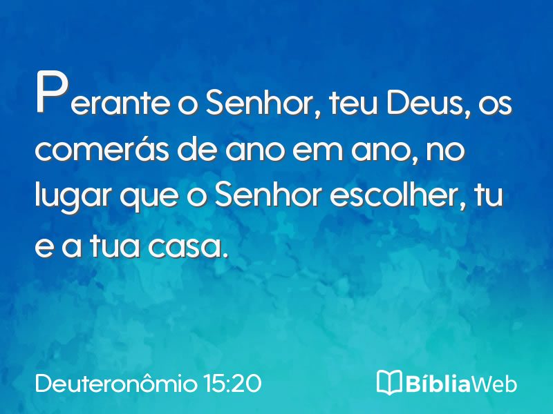 Deuteronômio 15:20 em imagem para compartilhar