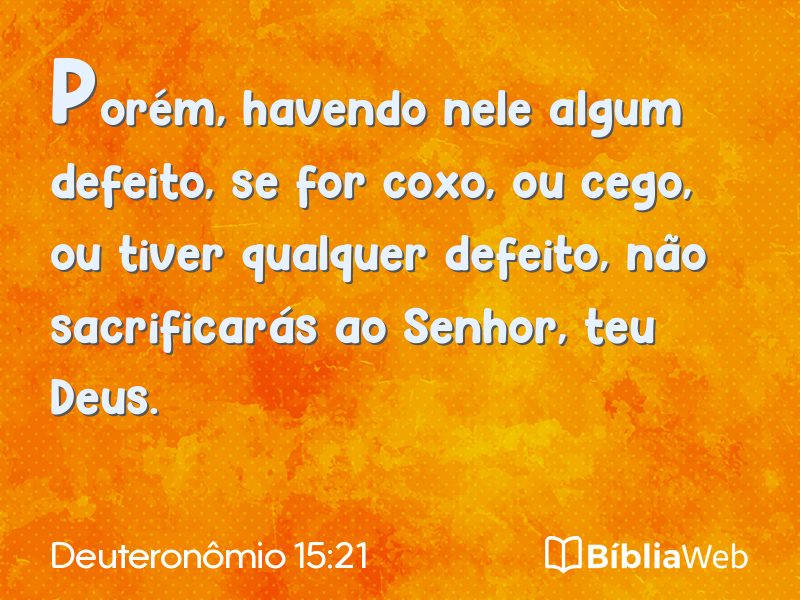 Deuteronômio 15:21 em imagem para compartilhar