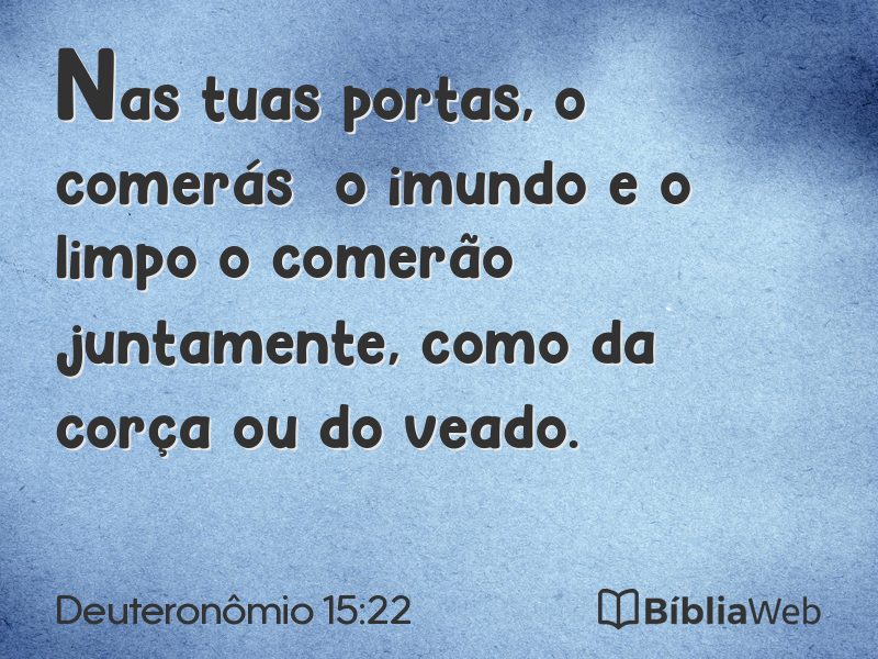 Deuteronômio 15:22 em imagem para compartilhar