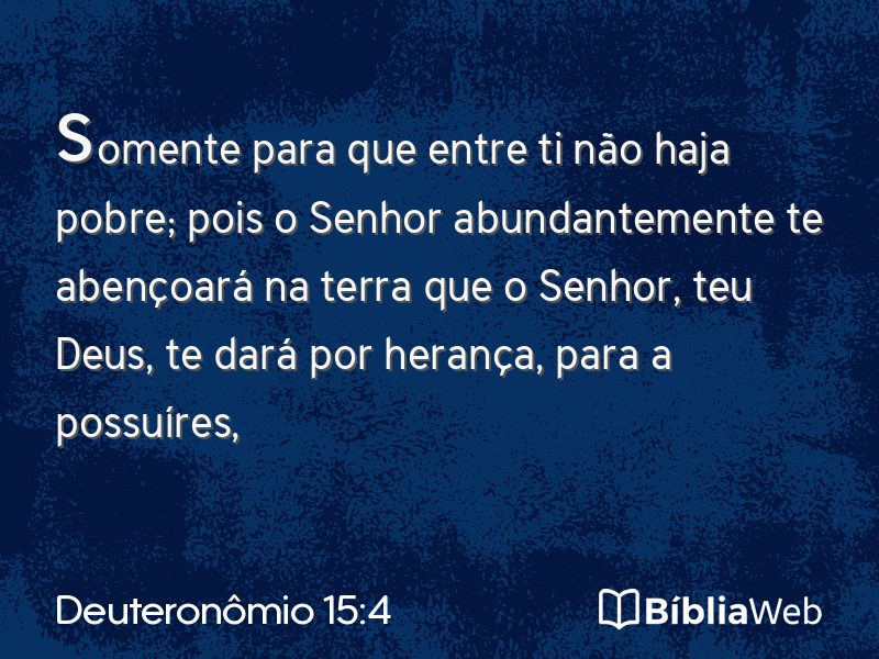Deuteronômio 15:4 em imagem para compartilhar
