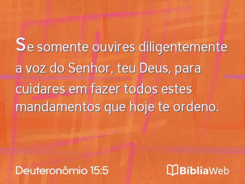 Deuteronômio 15:5 em imagem para compartilhar
