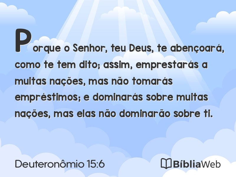 Deuteronômio 15:6 em imagem para compartilhar