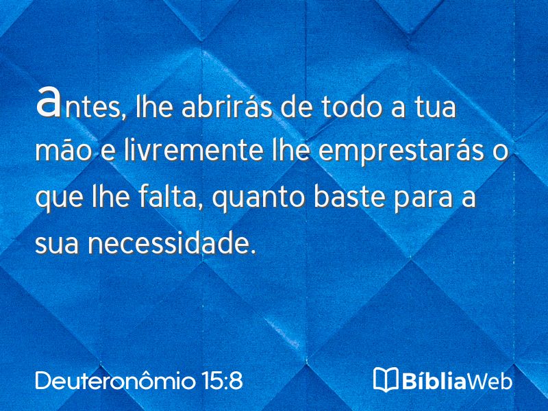 Deuteronômio 15:8 em imagem para compartilhar