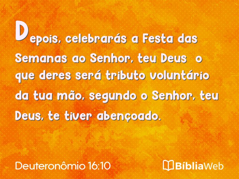 Deuteronômio 16:10 em imagem para compartilhar