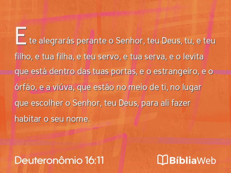 Deuteronômio 16:11 em imagem para compartilhar