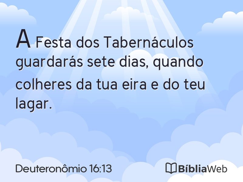 Deuteronômio 16:13 em imagem para compartilhar