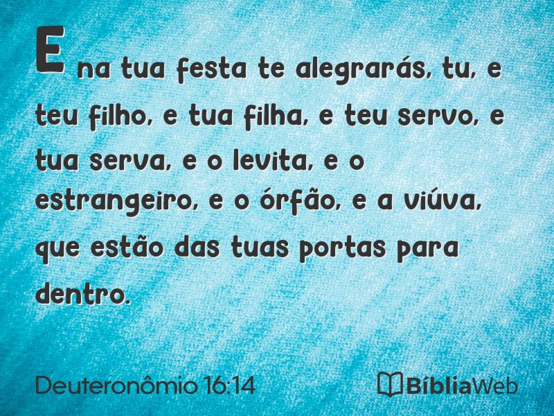 Deuteronômio 16:14 em imagem para compartilhar