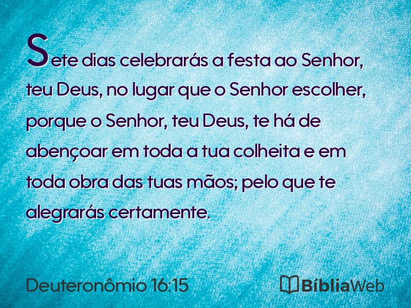 Deuteronômio 16:15 em imagem para compartilhar
