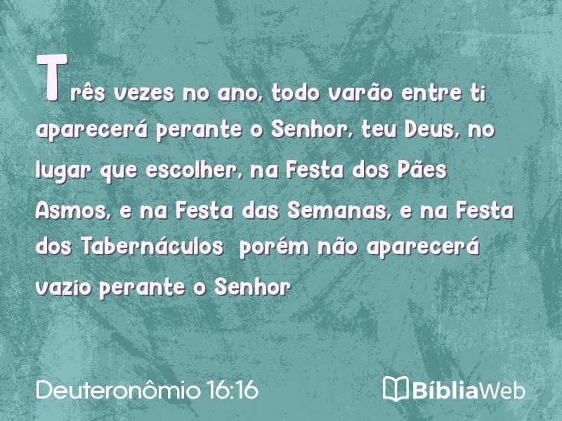 Deuteronômio 16:16 em imagem para compartilhar