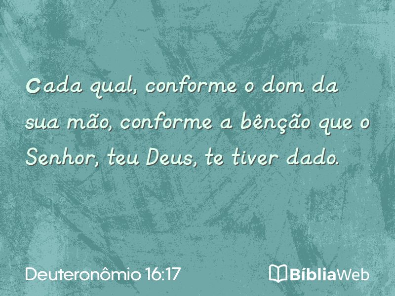 Deuteronômio 16:17 em imagem para compartilhar