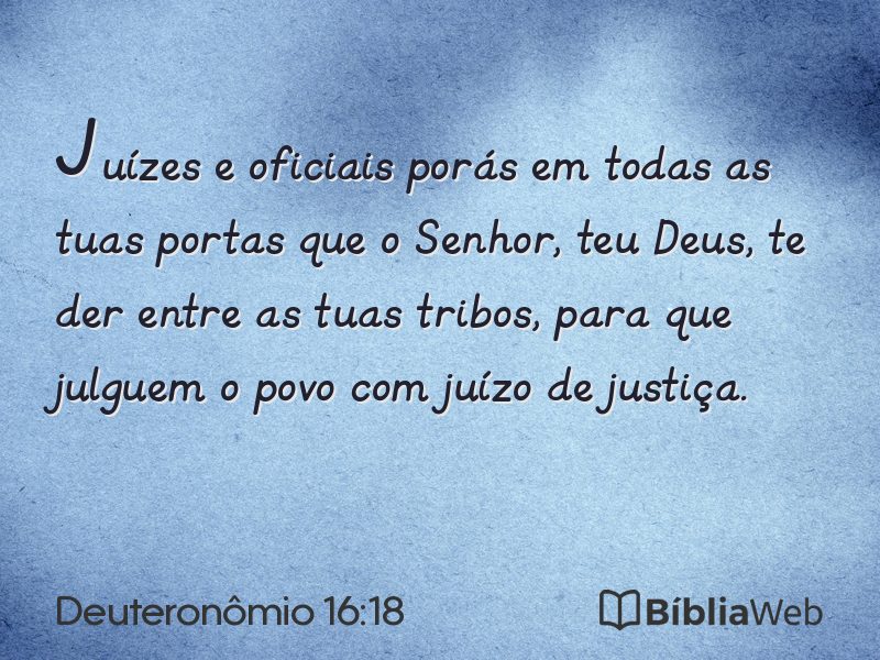 Deuteronômio 16:18 em imagem para compartilhar