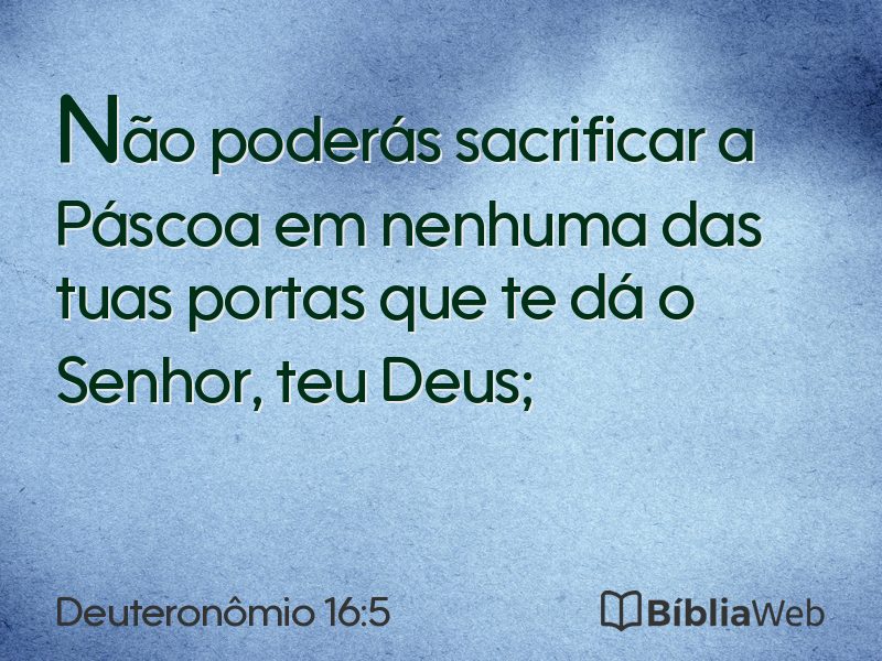 Deuteronômio 16:5 em imagem para compartilhar