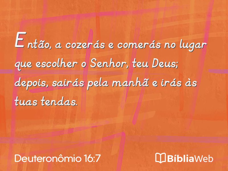 Deuteronômio 16:7 em imagem para compartilhar