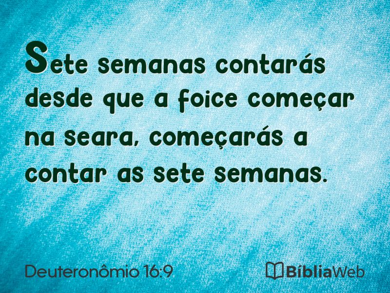 Deuteronômio 16:9 em imagem para compartilhar