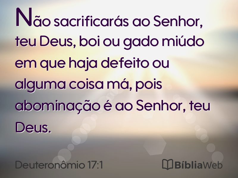 Deuteronômio 17:1 em imagem para compartilhar