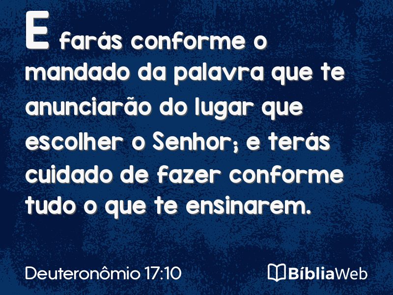 Deuteronômio 17:10 em imagem para compartilhar