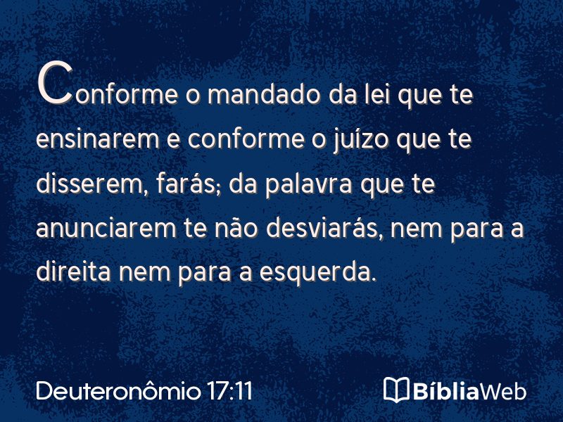 Deuteronômio 17:11 em imagem para compartilhar
