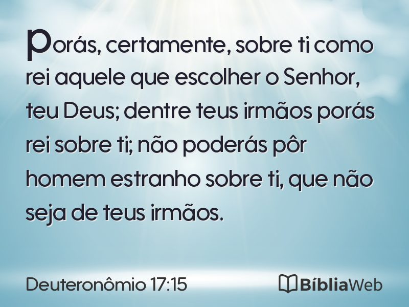 Deuteronômio 17:15 em imagem para compartilhar