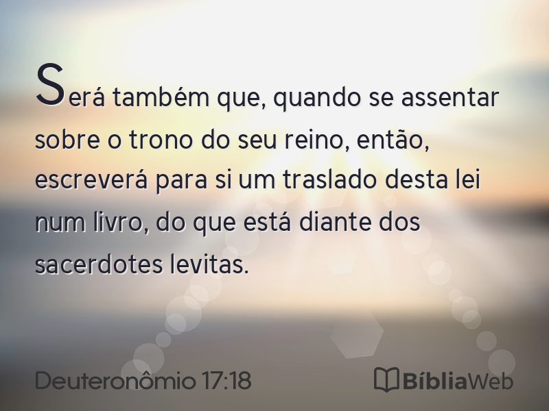 Deuteronômio 17:18 em imagem para compartilhar