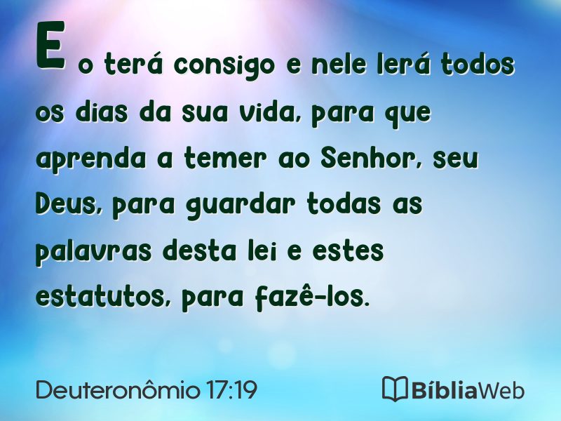 Deuteronômio 17:19 em imagem para compartilhar