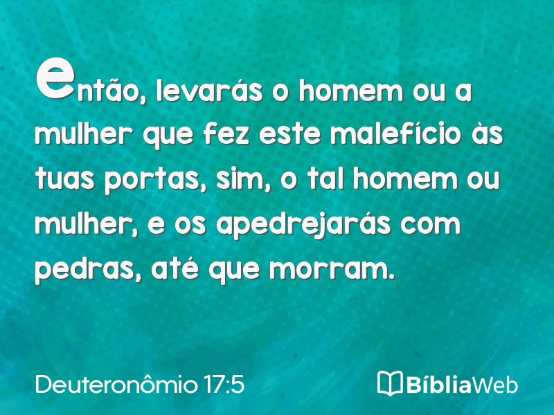 Deuteronômio 17:5 em imagem para compartilhar