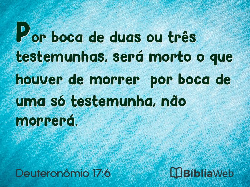 Deuteronômio 17:6 em imagem para compartilhar