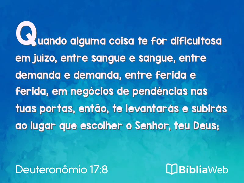 Deuteronômio 17:8 em imagem para compartilhar