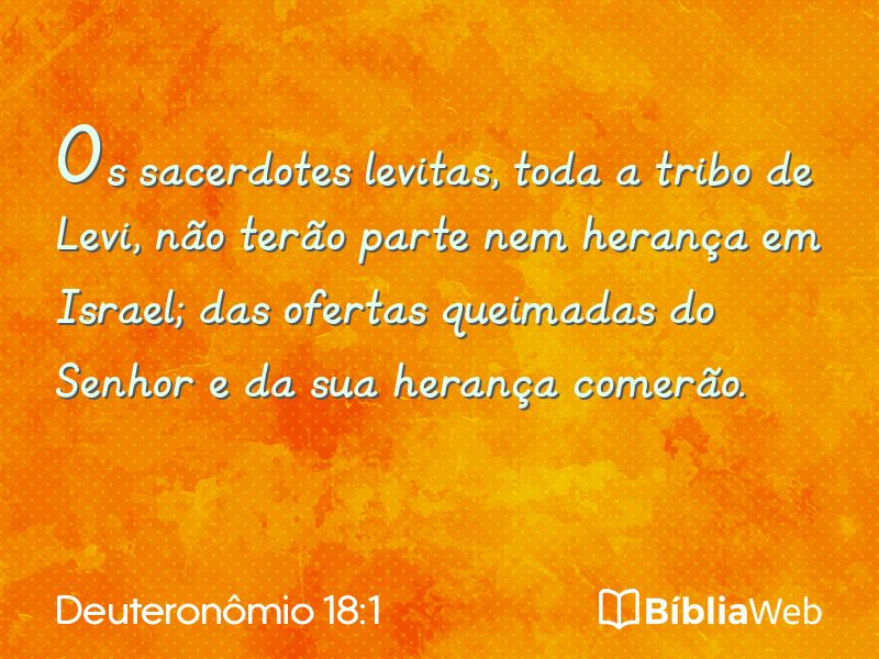 Deuteronômio 18:1 em imagem para compartilhar