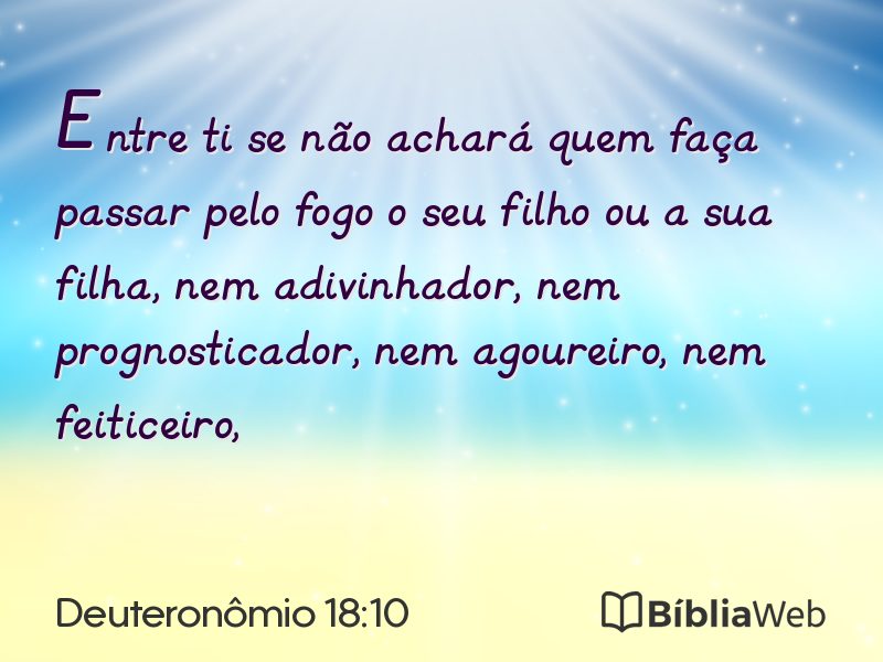 Deuteronômio 18:10 em imagem para compartilhar