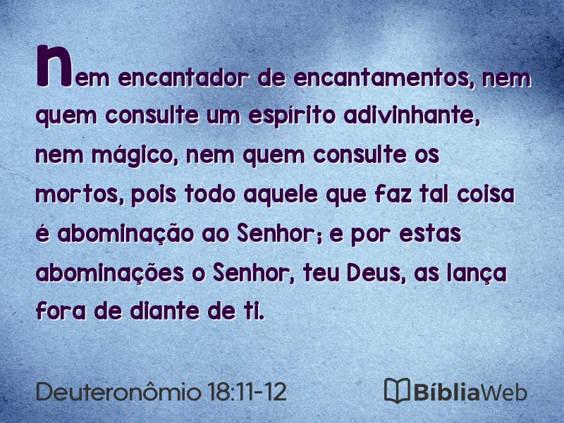 Deuteronômio 18:11-12 em imagem para compartilhar