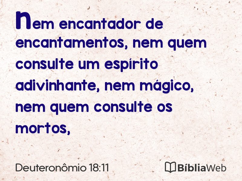 Deuteronômio 18:11 em imagem para compartilhar