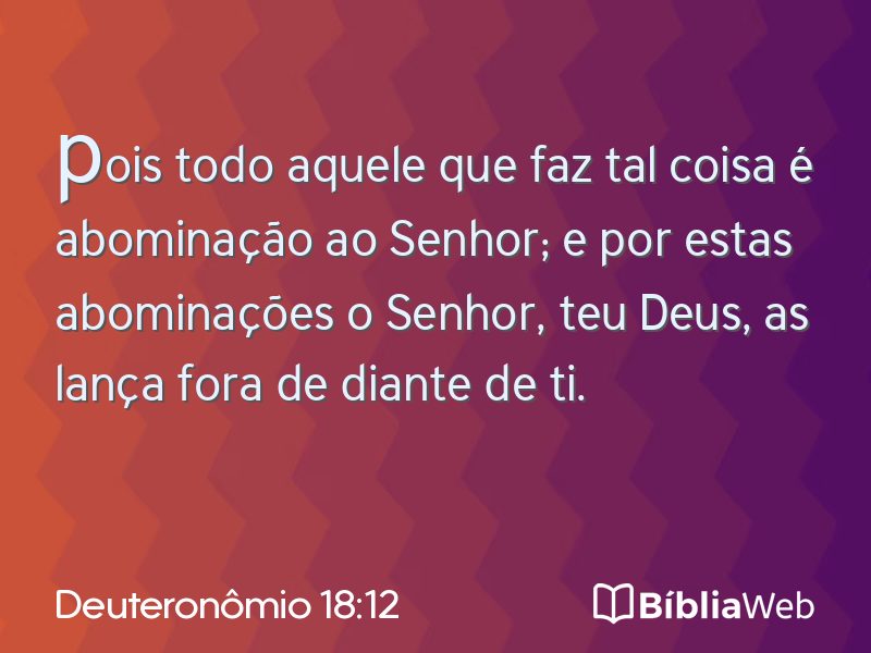 Deuteronômio 18:12 em imagem para compartilhar
