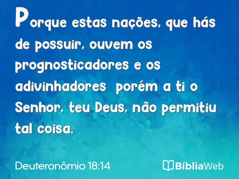 Deuteronômio 18:14 em imagem para compartilhar