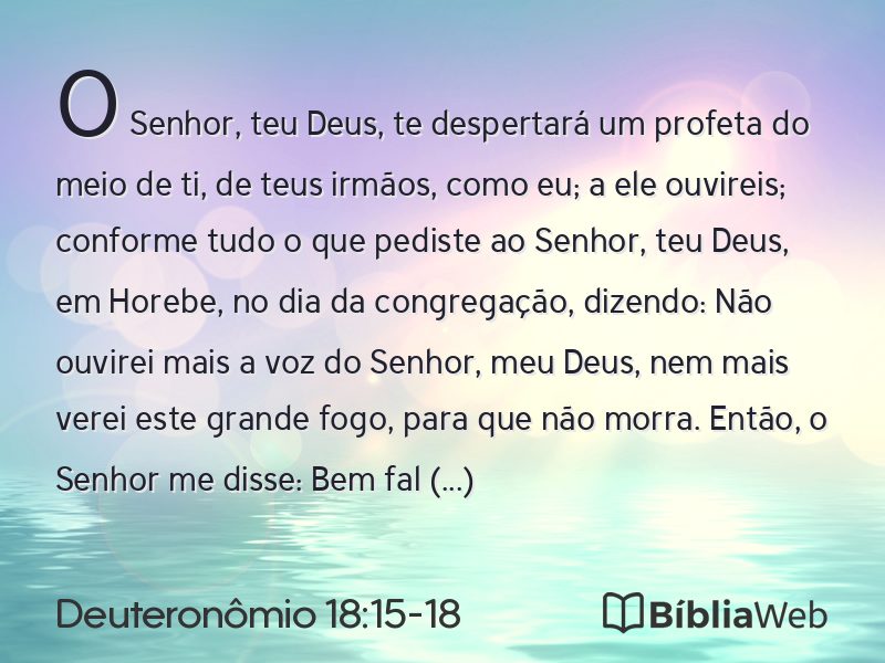 Deuteronômio 18:15-18 em imagem para compartilhar