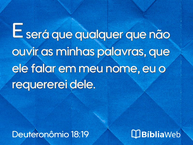 Deuteronômio 18:19 em imagem para compartilhar